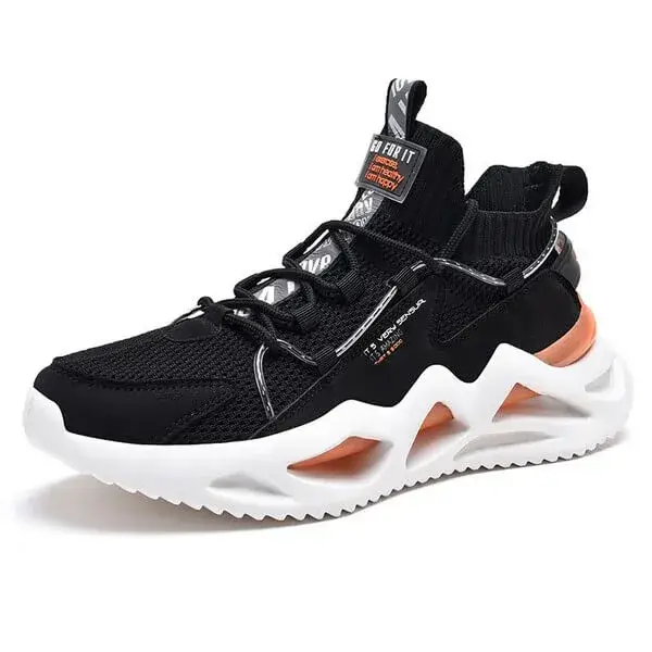 Ramboappliance Men Spring Autumn Fashion Casual Colorblock Mesh Cloth Breathable Rubber Platform Shoes Sneakers